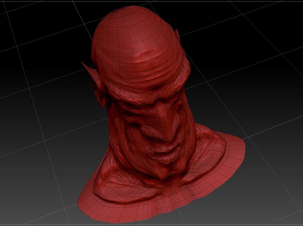 sculpting stylized caricature 3ds - Cartoon Human Head by KeremGogus